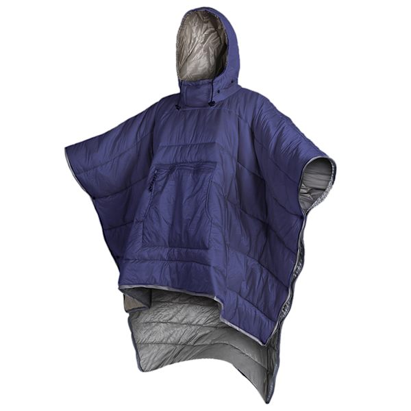 Varm vintersovepose, poncho-stil kappe, til udendørs camping