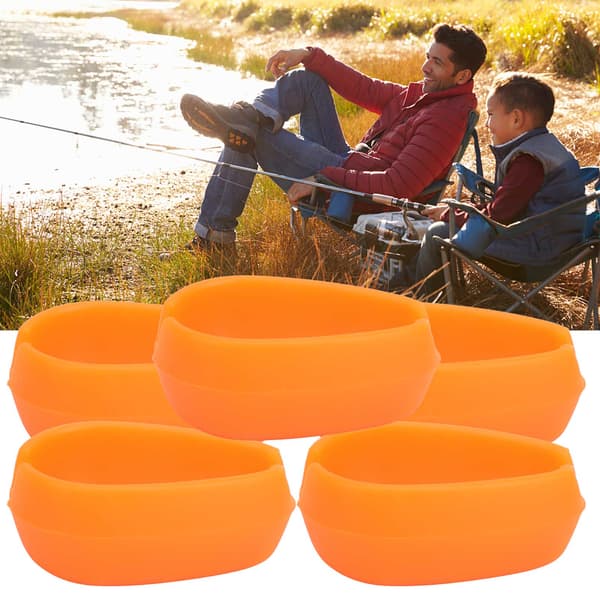 5 stk silikonform for fiskeslukmater med inline-metode for karpe, oransje fiskeutstyr