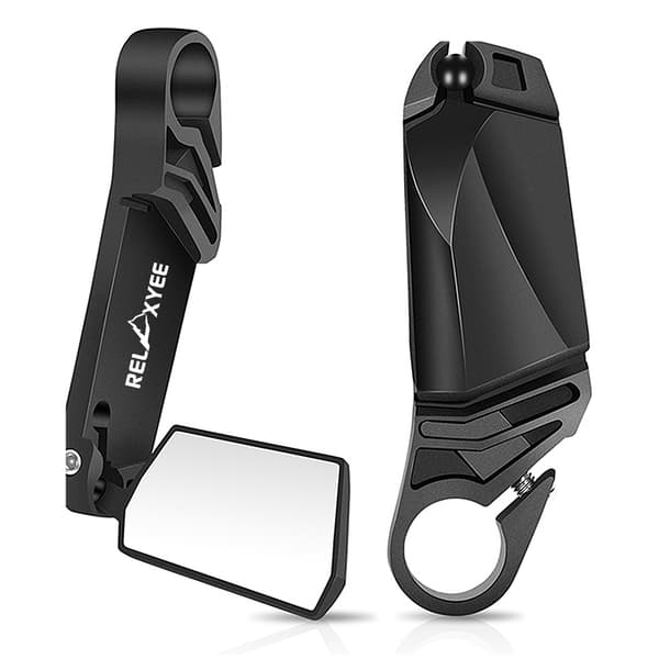 RELAXYEE 2 cykelbackspeglar, 360° roterande, vikbara, för 22 mm styren, MTB-resor