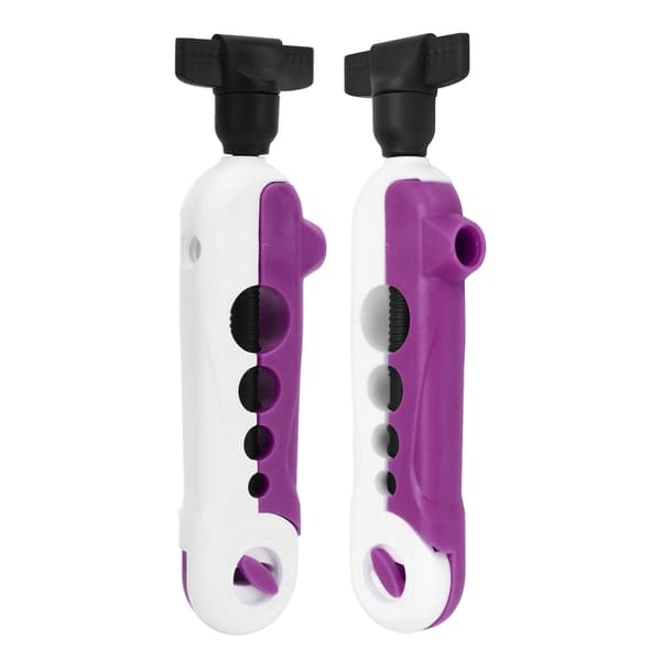 2 STK Mini Bærbar Justerbar Fiskesnelle Viklemaskin Tilbehør ABS Hvit Lilla