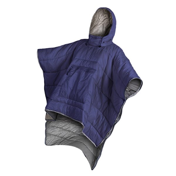 Varm vintersovepose, poncho-stil kappe, til udendørs camping