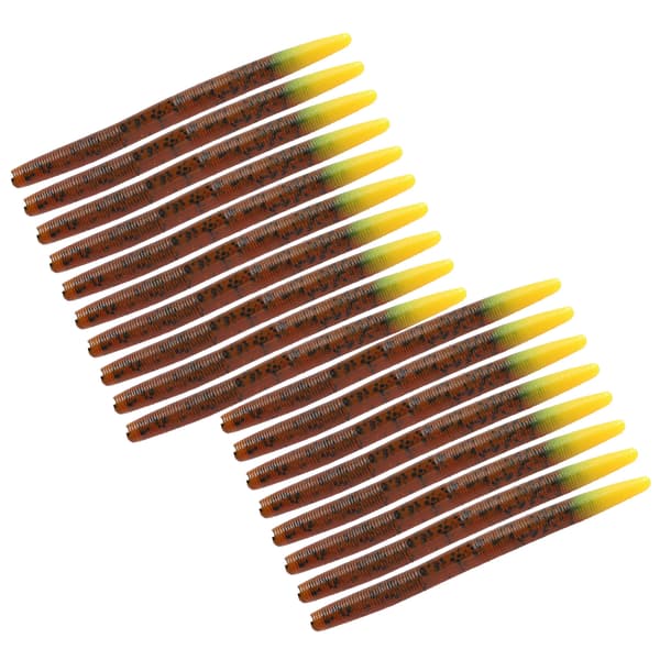3 sæt bløde silikone kunstige ormeformede agn 11 cm 4# fisketilbehør