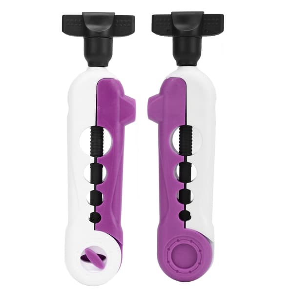2 STK Mini Bærbar Justerbar Fiskesnelle Viklemaskin Tilbehør ABS Hvit Lilla