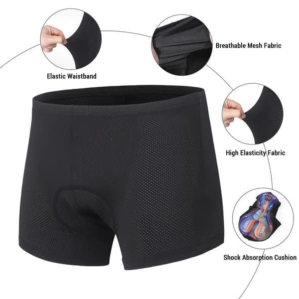 Cykelshorts til mænd med åndbar gelpolstring og elastisk MTB-cykling