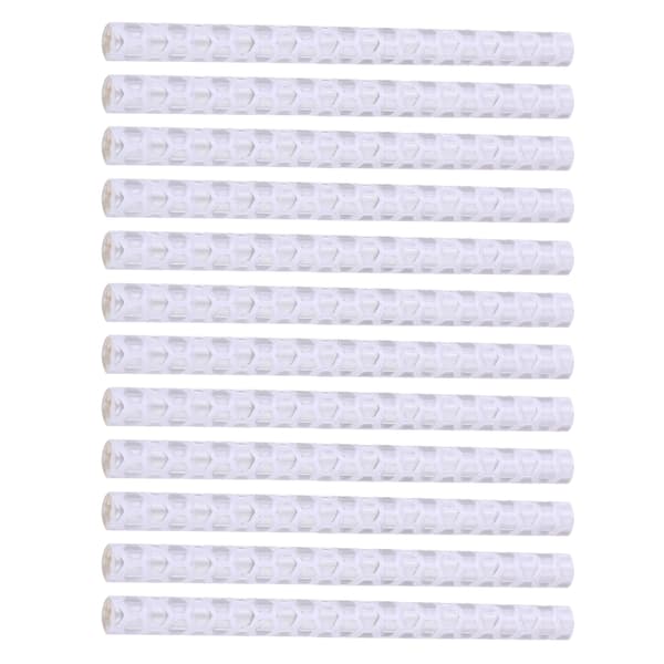12 stk. eikerefleksstriper for terrengsykkel, hvite striper