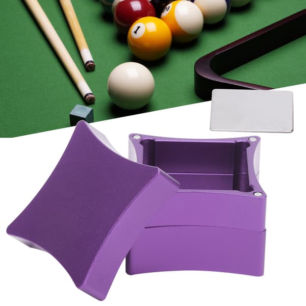Aluminium Billard Kridtclips med Magnetisk Ring, Bærbar, til Pool og Billard, Lilla