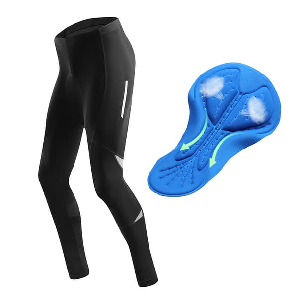 Cykelbukser til mænd med gelpolstring og reflekterende elementer - Cykeltights