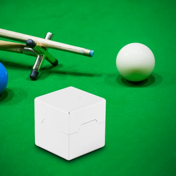 Miniature bærbar aluminium billardkø kridtholder til snooker og pool (sølv)