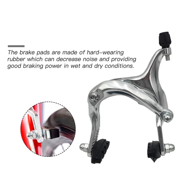Bromsok i U-form av aluminium för cykel, lång arm, fram/bak bromsok