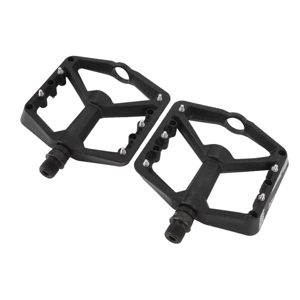 Sorte nylonfiber cykelpedaler med 2 lejer og skridsikkert design til mountainbikes