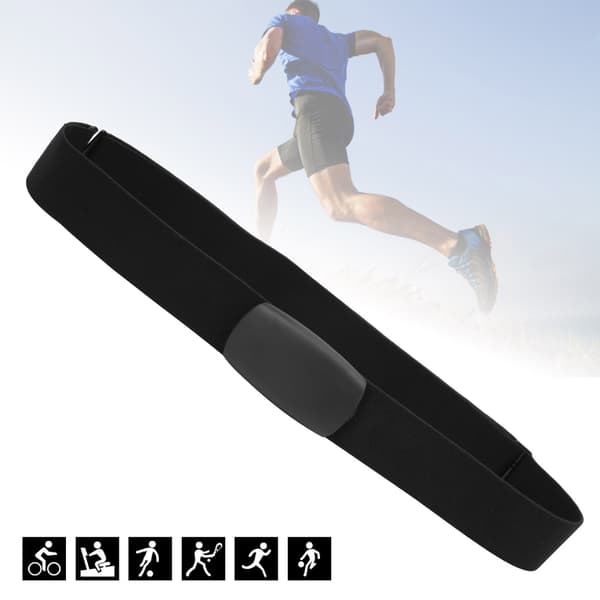 Justerbar Bluetooth brystrem med lang batterilevetid til pulsmåling - Sort
