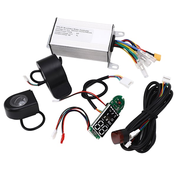 36V El-løbehjul Controller Kit med Bremsegreb, Printplade, Lys, Aluminium, ABS