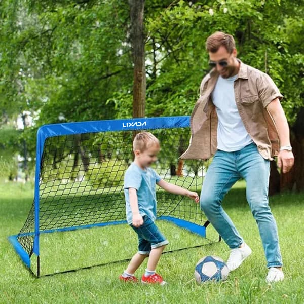 Bærbart 4x3FT foldbart fodboldmål til børnehave, børn og voksne med træningstilbehør