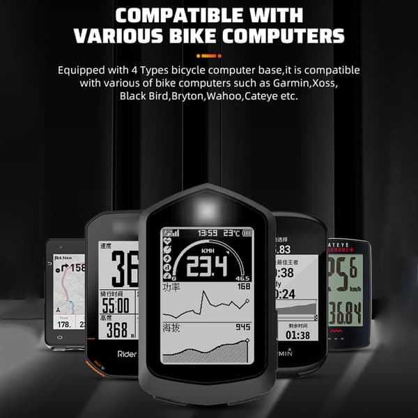 Genopladelig Cykellygte 1000 Lumen 4500mAh med Cykelcomputerbeslag