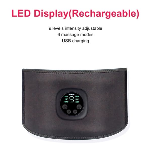 Smart USB Genopladelig Muskeltræningsenhed med LED-display til mave og krop