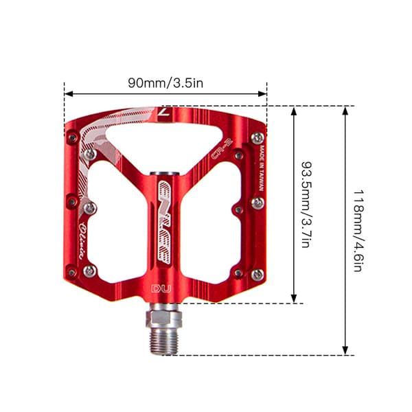 Letvægts skridsikre flade platformspedaler i aluminiumslegering til MTB og stier