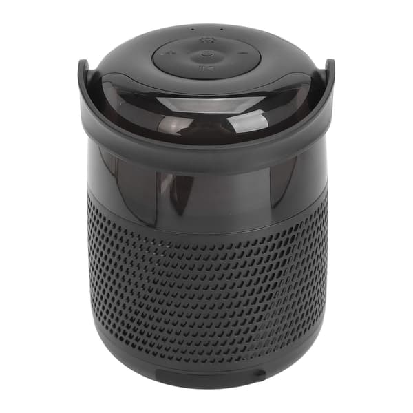 Mini Bluetooth 5.0 Karaokemaskine med Trådløs Mikrofon, LED-lys, 3D Surround Sound, Sort