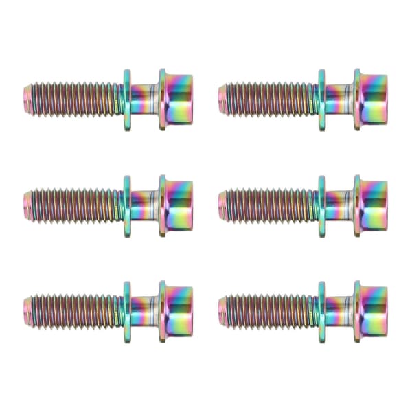 6 st cykelbultar i titanlegering M5x18mm MTB-tillbehör med bricka