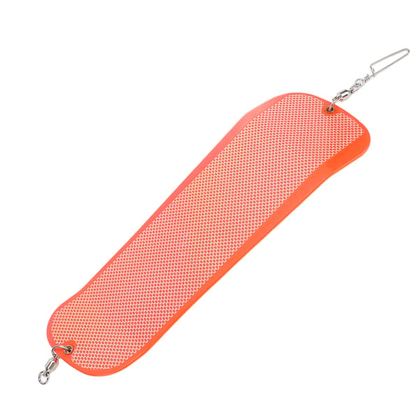 Dobbeltsidet Lysende ABS Fiskeflasher til Havfiskeri, Trolling Tilbehør, 28cm, Orange/Rød