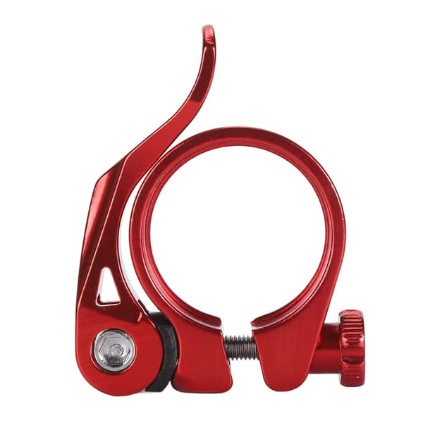 Cykel sadelpindstrammer 34,9 mm CNC aluminiumslegering med quick release - rød