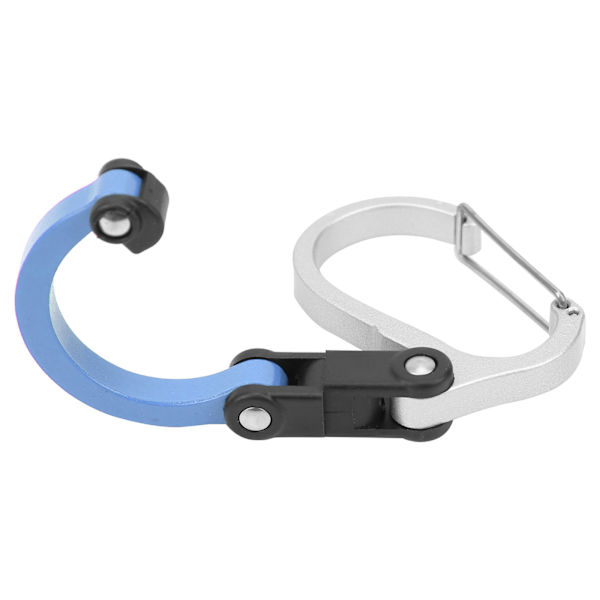 Aluminiumkarbinhake för resor/resväskor/små väskor, blå D-form, 18 kg