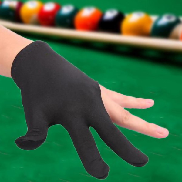 Elastiske 3-fingrede billardhandsker til snooker og pool - Køtilbehør til mænd og kvinder