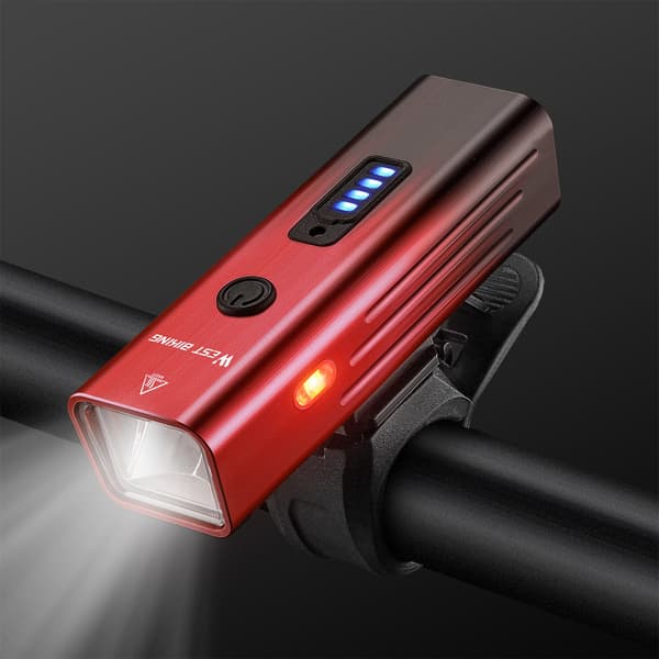 Sykkellykt i aluminiumslegering 250 lumen USB oppladbar med lysdeteksjon og flere moduser