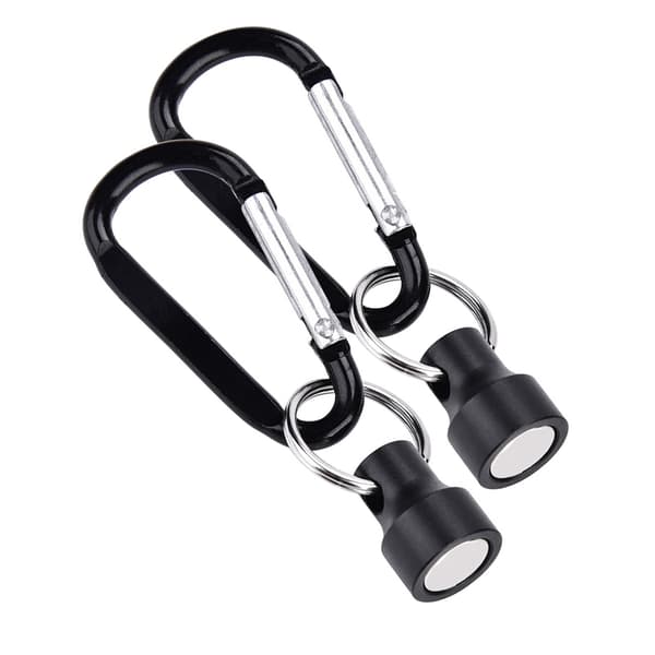 Magnetisk fluefiskespænde med sidenetstøtte, dobbeltklips, sort, rustfrit stål, 3,5 kg