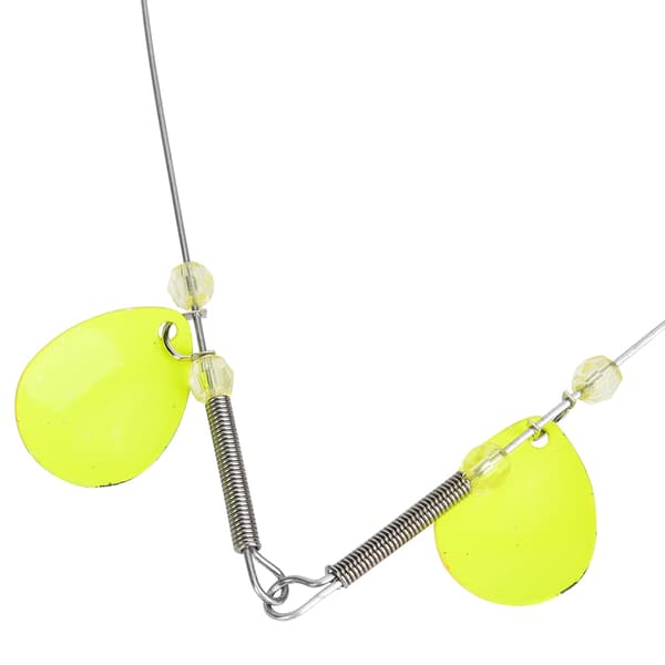 Balanceholder i rustfrit stål til havfiskeri med spænde og roterende blade (gul grøn)