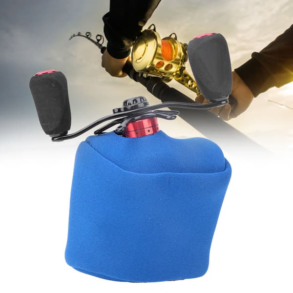 Skyddsväska för fiskerulle, andningsbar nylon, baitcasting, blå
