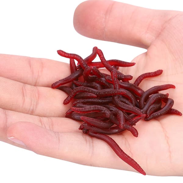 Kunstig fiskelokke 4 cm orm blød agn 200 stk. til karper og havfisk
