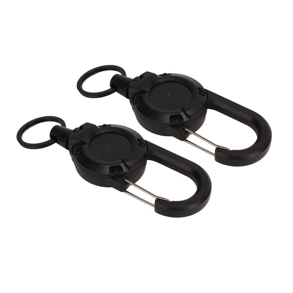 2 st infällbart stöldskyddsnyckelarmband med stålkabel, praktiskt spänne, robust och hållbart
