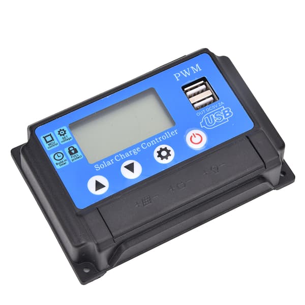YCX-002 10-60A PWM laddningsregulator, 12V/24V solpanelsregulator med LCD