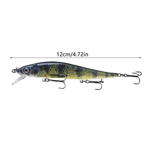 Synkende Minnow Swing Bait med 3D-øjne til basfiskeri 12 cm 13,3 g Jerkbaits
