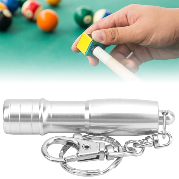 Poolkø-spids-punch med nøglering i aluminium, tilbehør, prikker, poolkø