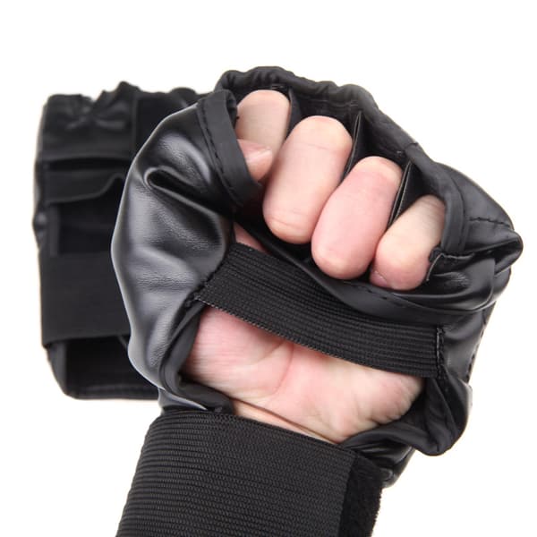 Halvhånds PU Boksehandsker til Muay Thai og MMA Træning, Rød