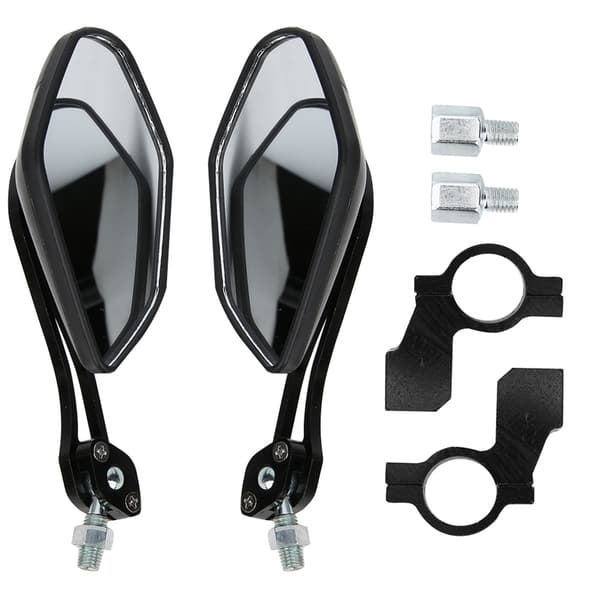 360° Roterende Justerbart Mountainbike Bakspejl, Aluminiumlegering ABS Sort