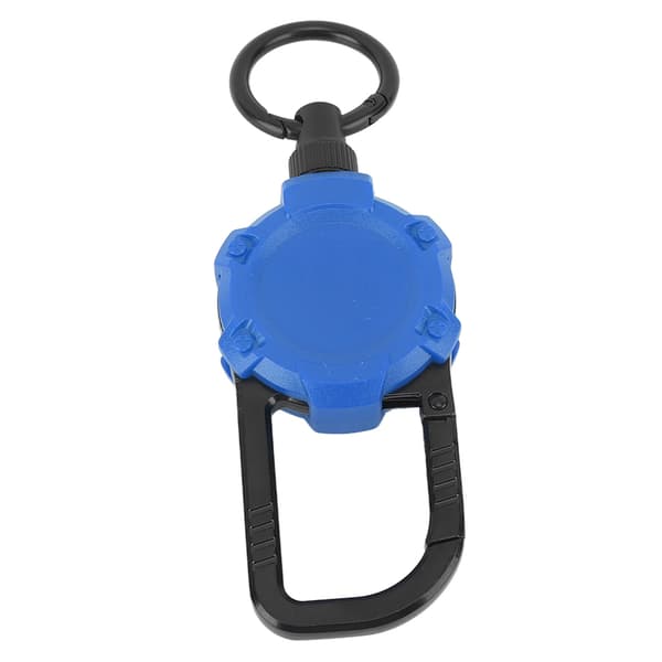 Magnetisk udtrækkelig nøgleholder, rustfrit stål, velkrok, 70 cm, blå