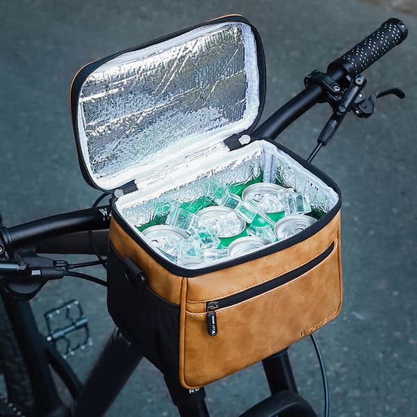Cykel Forpose, Termisk Isolering, 8\" Touchscreen, Vandafvisende, 4.5L, PU Læder