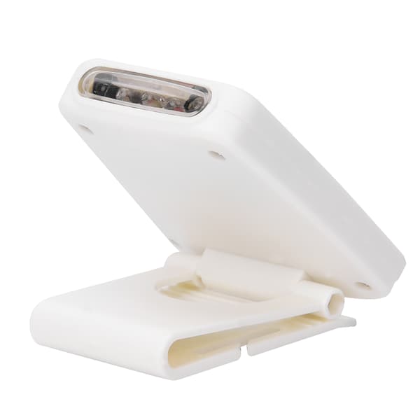 Genopladelig USB LED-hatklemme-lampe med infrarød sensor til natfiskeri - Hvid