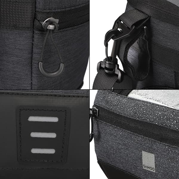 Frontcykeltaske med holder til 6-tommer touchscreen mobiltelefon