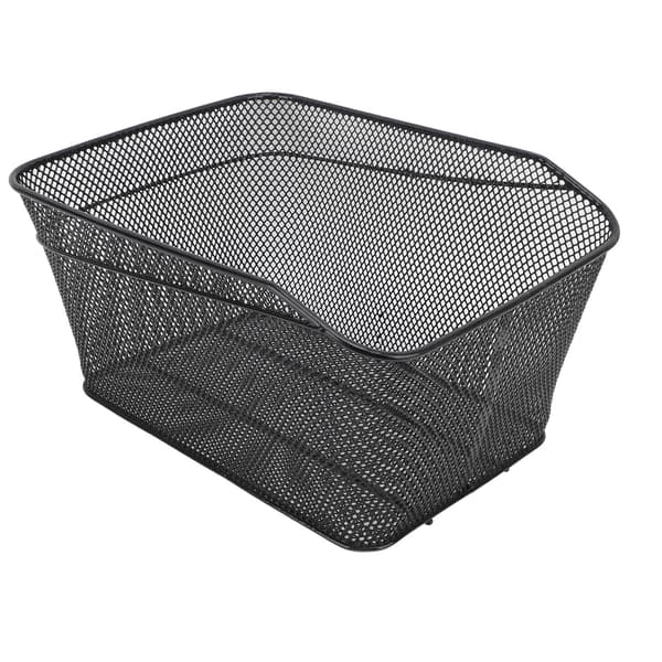 Högstark metallcykelkorg bak, 20 kg kapacitet, bred applikation.