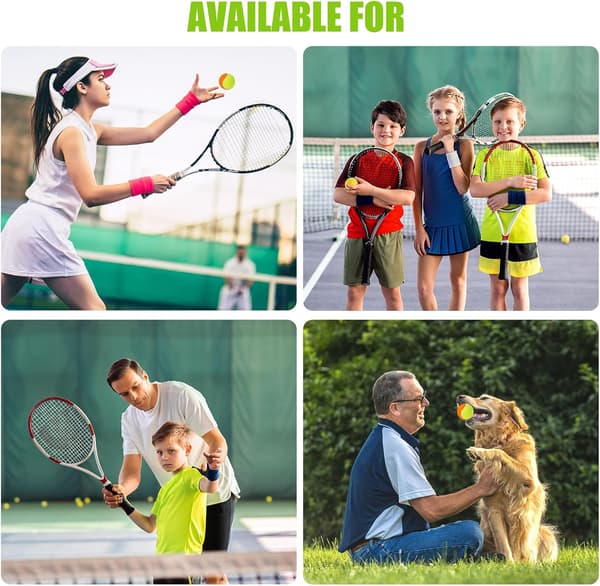 Sæt med 15 børnetennisbolde, ideelle til børn og begyndere, perfekte til tennistimer og små baner.