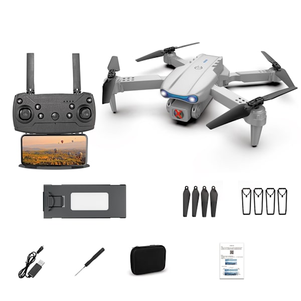 Fjernstyret dronelegetøj til børn, quadcopter, 4K-kamera, HD-luftfotografering