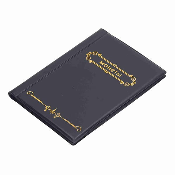 Letvægts, bærbart, slidstærkt PVC møntsamlingsalbum til samlere - Sort