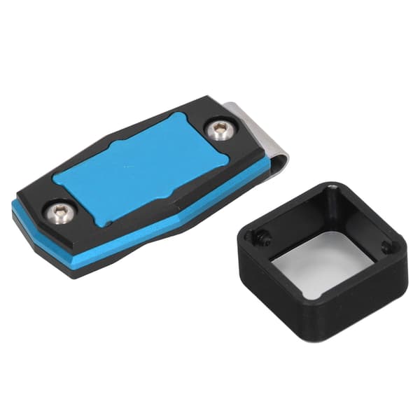 Magnetisk kridtholder i aluminiumslegering med fastgørelsesclips til opbevaring, snooker, blå og sort