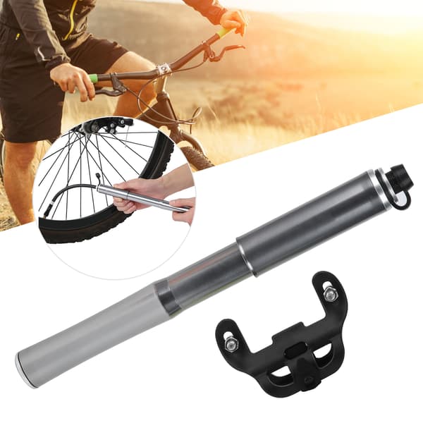 Bærbar Mini Cykel Luftpumpe 120psi Aluminiumlegering til Presta Schrader Ventiler
