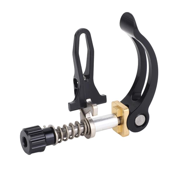Sadelpindsklemme i rustfrit stål med quick release til foldecykler 3sixty 31,8 mm sort