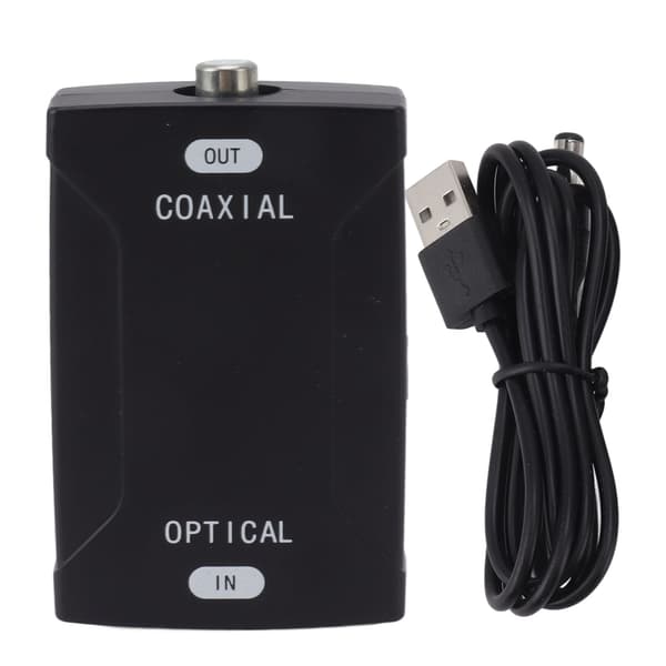 Koaksial til Optisk Digital Lydkonverter SPDIF Tovejs Repeater Adapter Kompakt