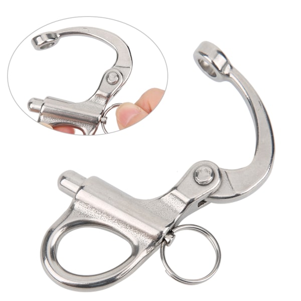 Fastmonteret Quick Release Krog 316 Rustfrit Stål til Bjergbestigning Klatring 96MM